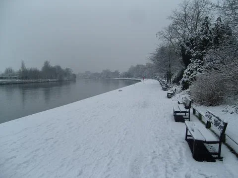 Snow scene Stock Photos