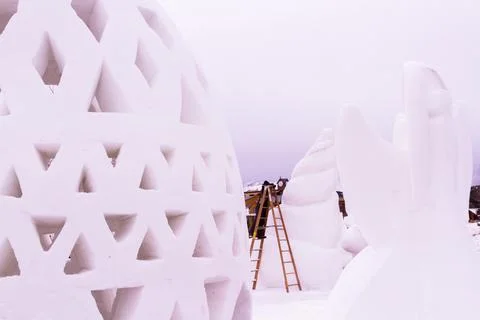 Snow Sculpture Stock Photos