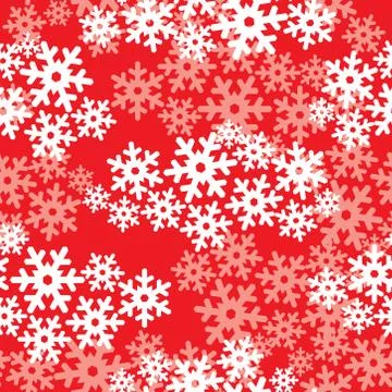 Snow seamless pattern Christmas Winter holiday background Stock Illustration