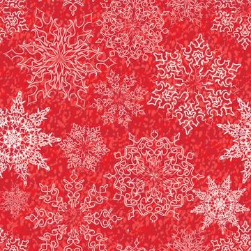 Snow seamless pattern Christmas Winter holiday background Stock Illustration