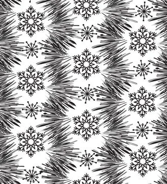 Snow seamless pattern. Snowflake texture. Snowfall holiday background. 스톡 일러스트