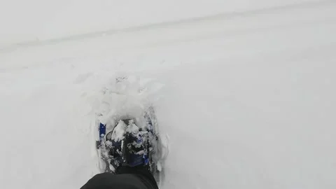 Snow Shoeing Point of View Video stock 273355370