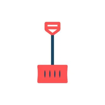Snow shovel vector icon isolated on white background Stock Illustration