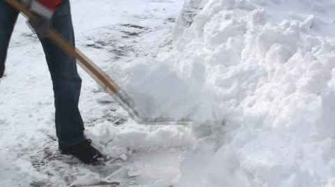 Snow Shoveling Stock Footage 752567