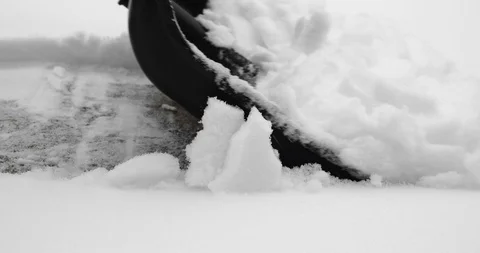 Snow shoveling in winter Stock Footage 101872098