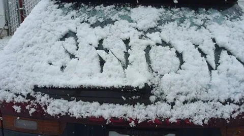 Snow Sign 1 Stock Footage 7537187