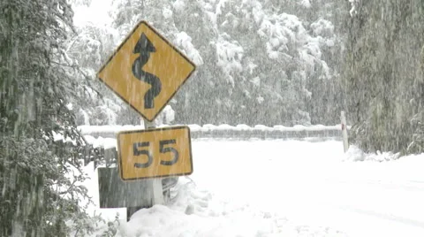 Snow sign Stock Footage 1307790