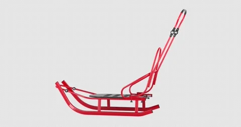 Snow Sled with adjustable handle rotation animation, seamlessly loopable. 3.. Stock Footage 320250853