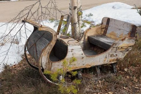 Snow sled. Stock Photos
