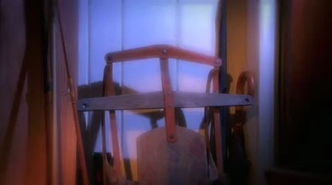 Snow Sled Pick Up Antique Stock Footage 11138141