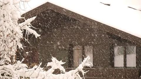 Snow on slow motion Stock Footage 85149810