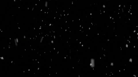 Snow slowly falling on a black background, animation Stock Footage 167429223