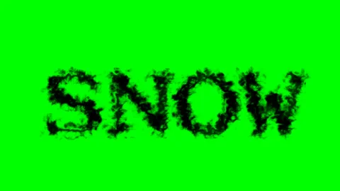 Snow smoke text effect green isolated background Stock Footage 138722740