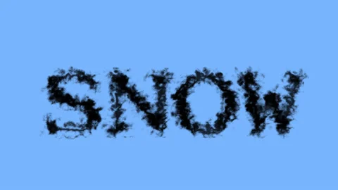 Snow smoke text effect sky isolated background Stock Footage 138722744
