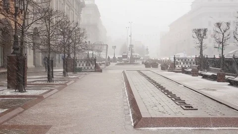 Snow Snow Falling from the sky in the city in winter. 스톡 동영상 82788596