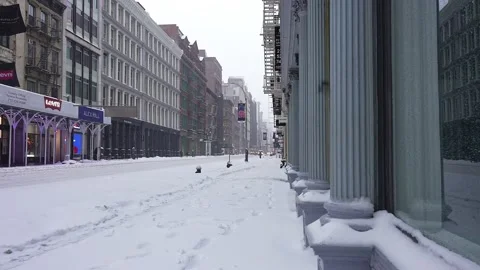 Snow on SoHo Stock Footage