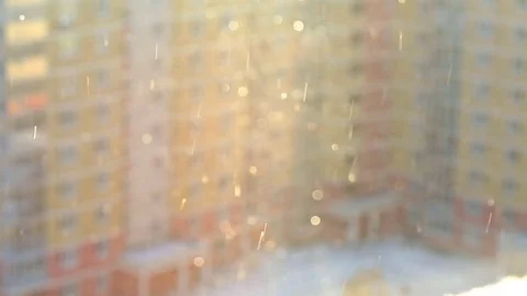 Snow is sparkling on the sun Stock Footage 83465050