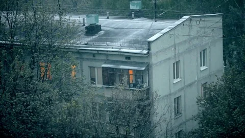 Snow in spring Stock Footage 77073289