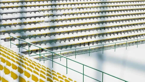 Snow on Stadium Seats During Winter Maintenance. Stock Footage 314197326