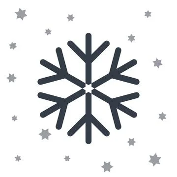 Snow star icon Stock Illustration
