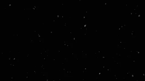 Snow Starts Falling With Transparency Alpha Channel Stock Footage 100161818