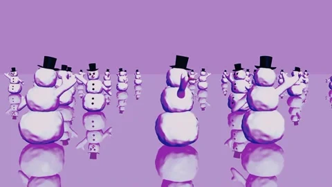 Snow Statues Moving Animation  Video stock 234933155