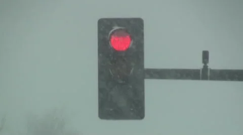 Snow Stops Traffic Stock Footage 54756291