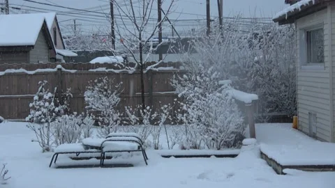 Snow storm in the city. Stock Footage 231086163