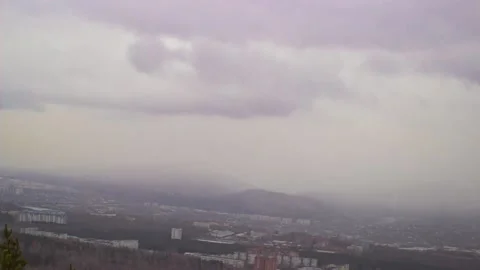Snow storm in the city. Timelapse Stock Footage 181891749
