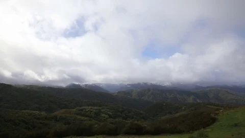 Snow storm clouds in the Los Padres National Forest in California. Stock Footage 79212208