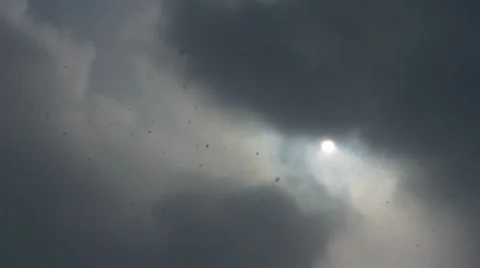 Snow Storm Dark Clouds Covering Sun HD Видео 32503970