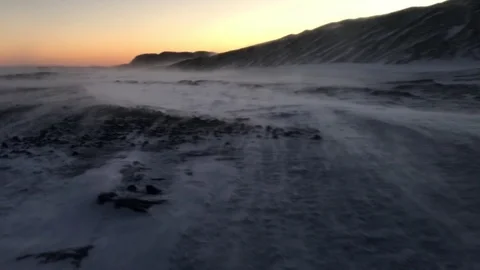 Snow Storm In Iceland Stock Footage 99592930