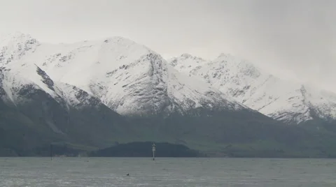 Snow storm mountain Stock Footage 1252774