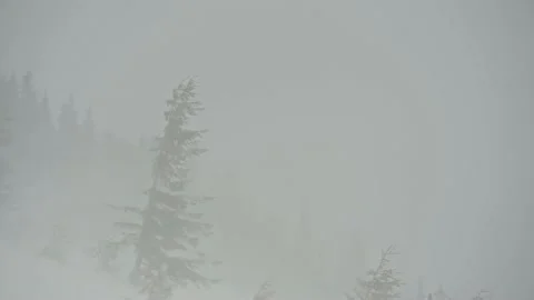 Snow storm in mountains, epic strong wind in winter, arctic weather. blowing Stock Footage 170519571