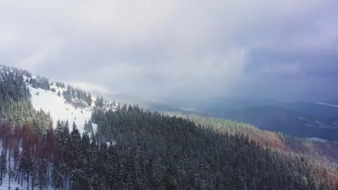 Snow storm in the mountains Video stock 255180570