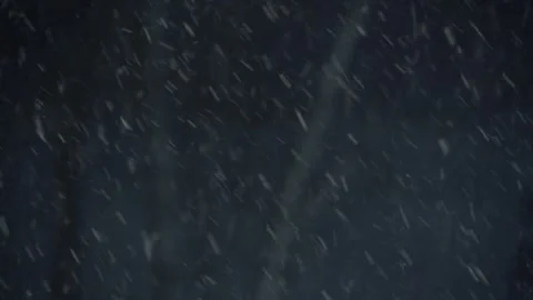 Snow Storm With Rapid Snow Movement On Black Background Video stock 326173183