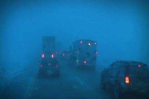 Snow Storm On The Road 動画素材 10679513