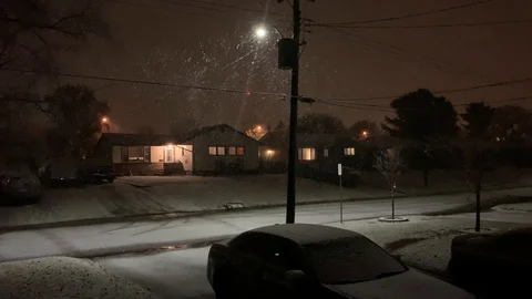 Snow Storm Starting 1 Stock Footage