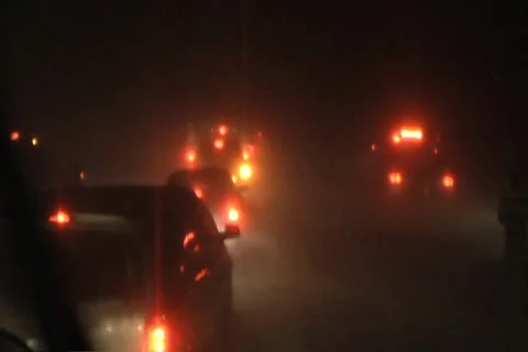 Snow Storm. Stoped Traffic On The Highway 動画素材 10679558