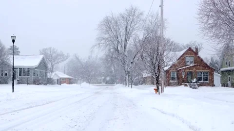 Snow street Stock Footage 263839151
