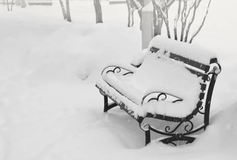 Snow on the street Stock Photos