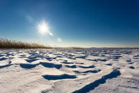 Snow surface structure winter background Stock Photos