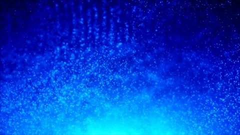 Snow swirl particles moving in wind currents on a deep blue background. Stock Footage 296011882