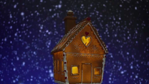Snow Tale in the Gingerbread House. Video stock 293295259