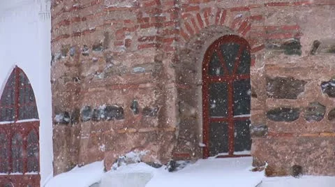 Snow temple 1 Stock Footage 10699354