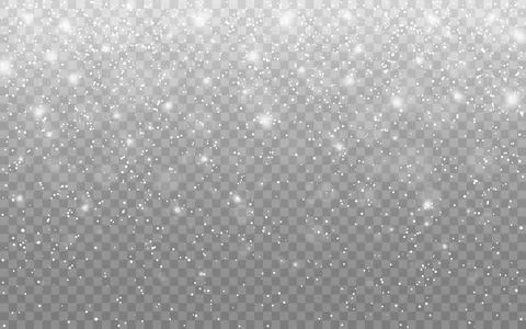 Snow texture. Christmas backdrop. Falling defocused snowflakes on transparent 스톡 일러스트