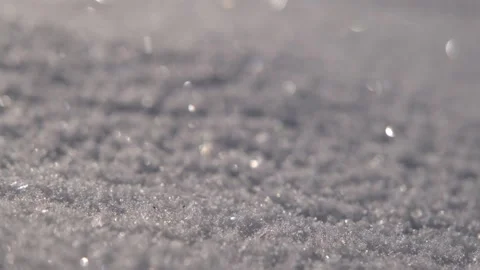 Snow texture. The snow lies in a smooth, even layer, close-up. Snow cover close Stock Footage 262998649