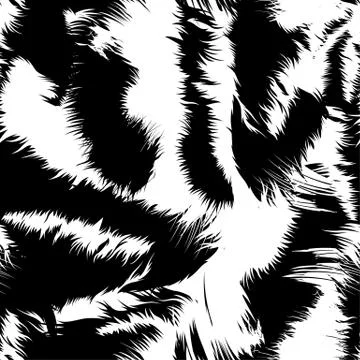 Snow tiger stripes in a seamless pattern 스톡 일러스트