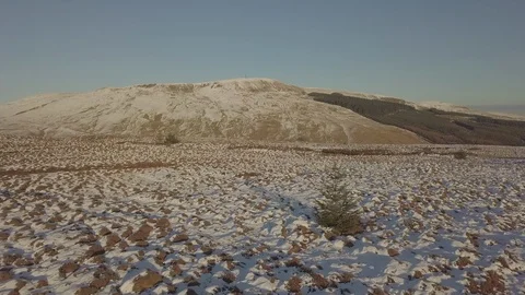 Snow Topped Hills Stock Footage 104580392