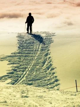 Snow trace Stock Photos